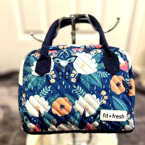 Fit & Fresh Anastasia Bag Flutter Floral Blue Lunch Bag: Pre-Owned - Picture 1 of 8